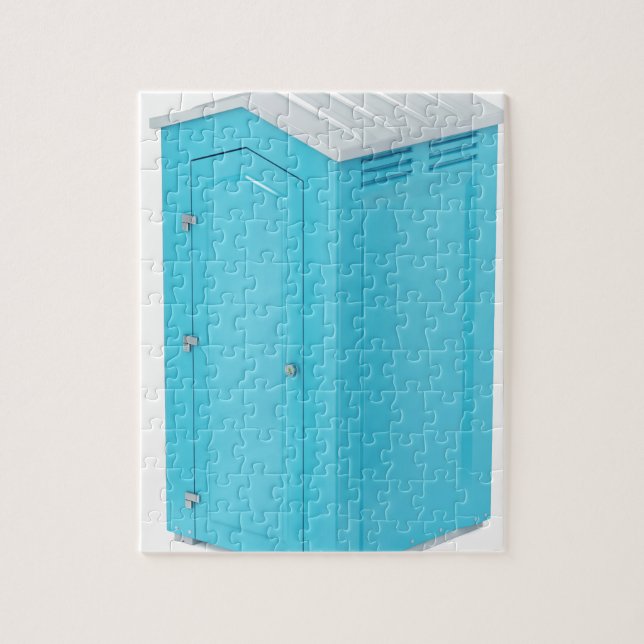 Portable chemical toilet jigsaw puzzle (Vertical)