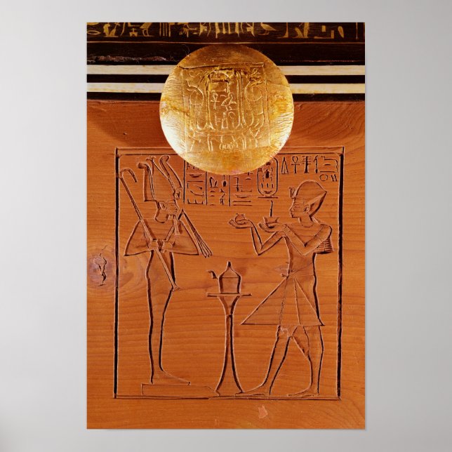 Portable chest, detail of Tutankhamun Poster (Front)