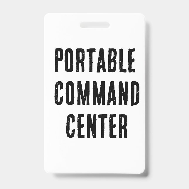 Portable command center ID badge (Front)