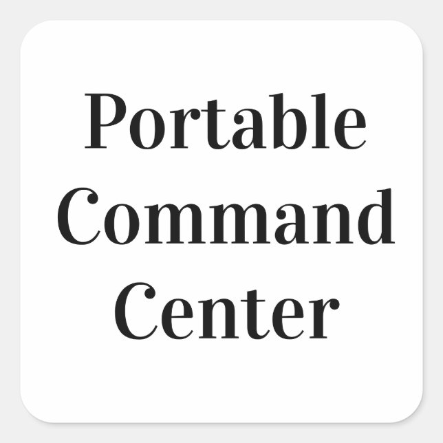 Portable command centre square sticker (Front)
