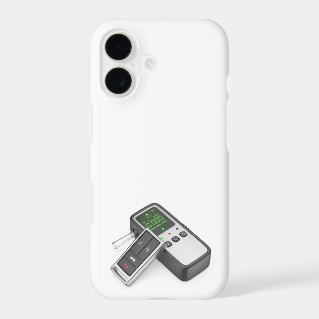 Portable digital breathalyzer and car key (Back)