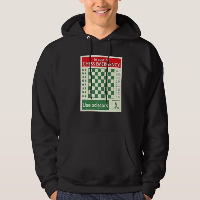 Portable Emergency Travel Chess Board  1 Hoodie (Front)