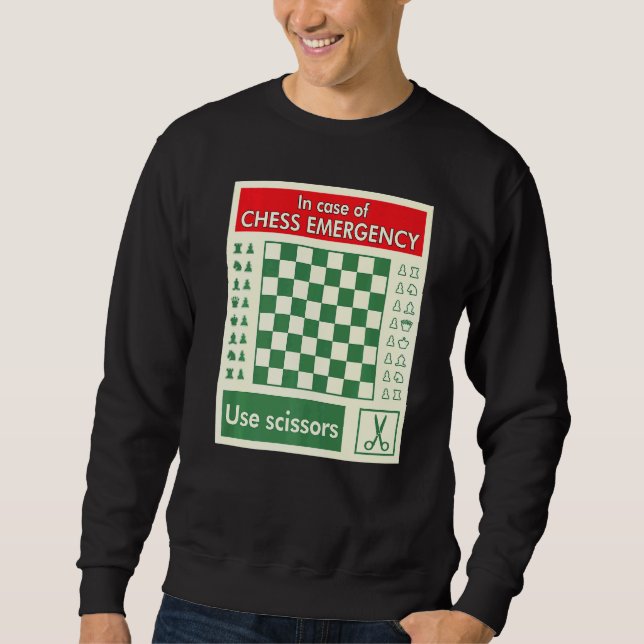 Portable Emergency Travel Chess Board  1 Sweatshirt (Front)