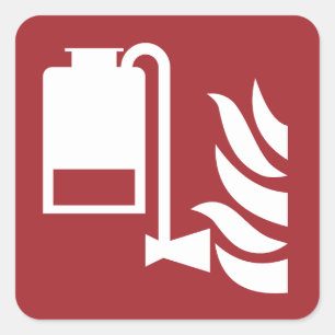 Portable Foam Applicator Unit Safety Sign Square Sticker