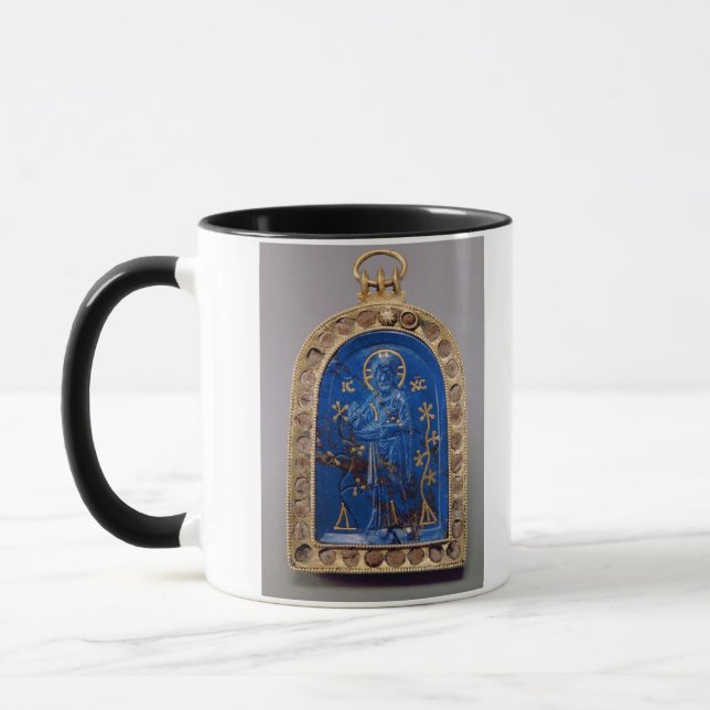 Portable Icon, probably mediaeval (lapis lazuli) Mug (Left)
