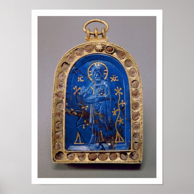 Portable Icon, probably mediaeval (lapis lazuli) Poster (Front)