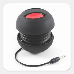 Portable Music Speaker Square Sticker