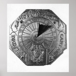 Portable Sundial, from Sierk Castle  1756 Poster