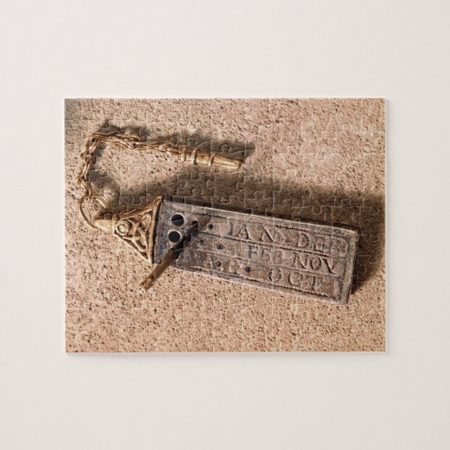 Portable sundial, silver and gold, 10th century (d jigsaw puzzle (Horizontal)