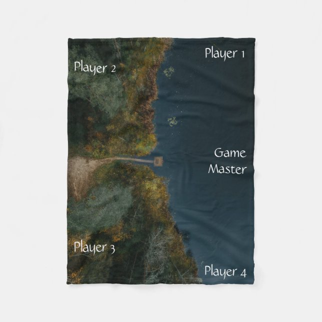 Portable Tabletop Gaming Map Water Landing Dock Fleece Blanket (Front)
