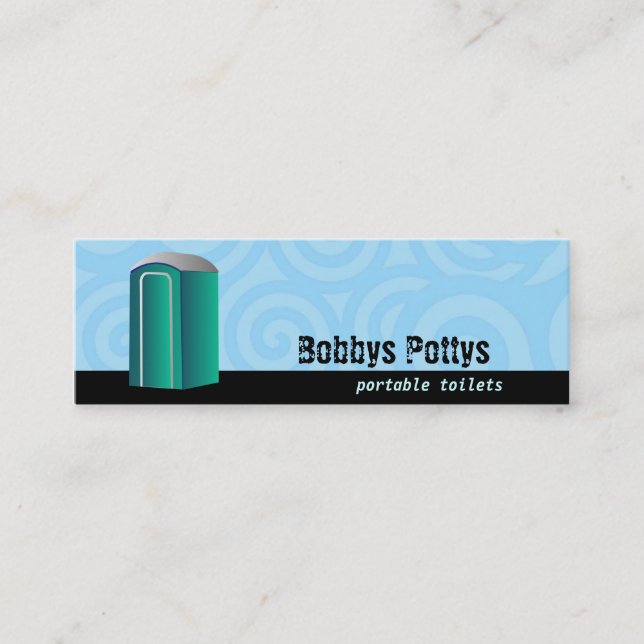 Portable Toilets Skinny Business cards (Front)