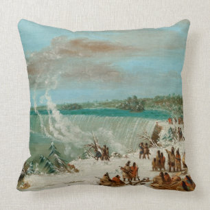 Portage Around the Falls of Niagara at Table Rock Cushion