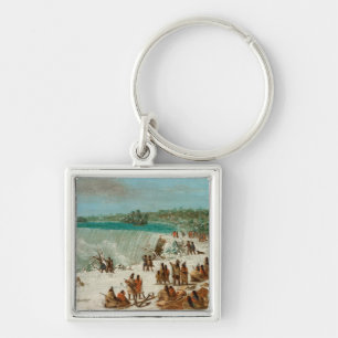 Portage Around the Falls of Niagara at Table Rock Key Ring