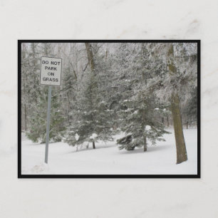 Portage - snow humour postcard