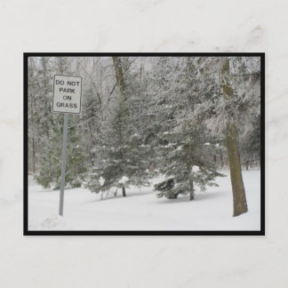 Portage - snow humour postcard