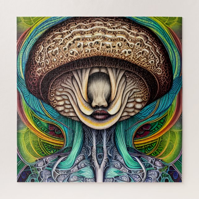 Portait of a Mushroom With Human Features Jigsaw Puzzle (Vertical)