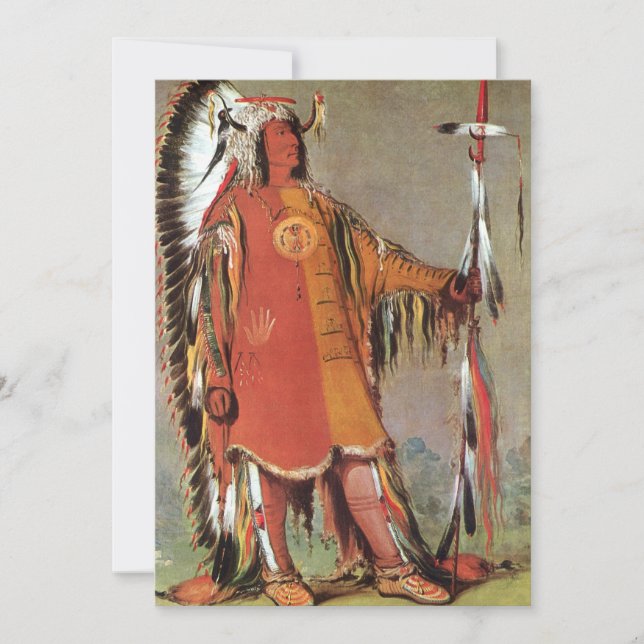 Portait of Indian Chief Mato-Tope by George Catlin (Front)