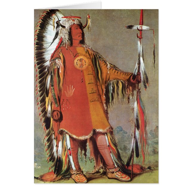 Portait of Indian Chief Mato-Tope by George Catlin (Front)