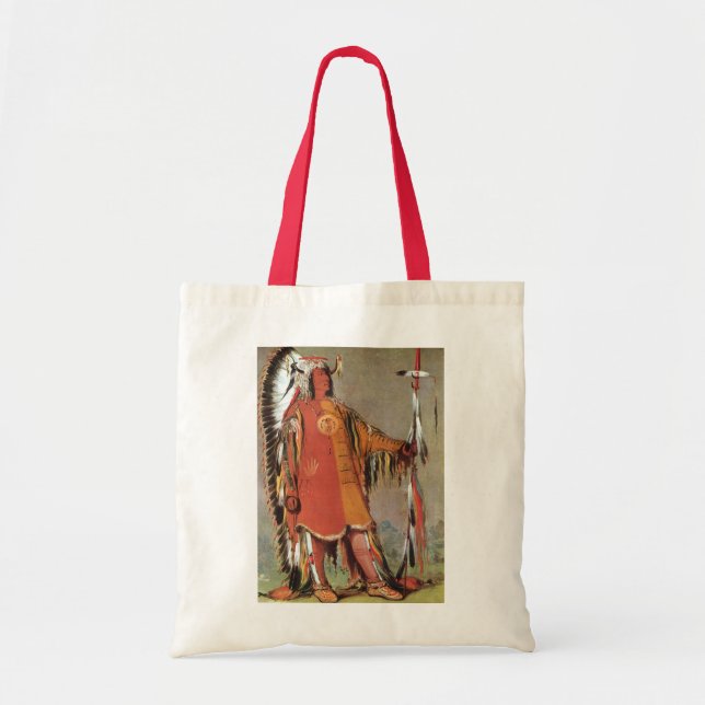 Portait of Indian Chief Mato-Tope by George Catlin Tote Bag (Front)