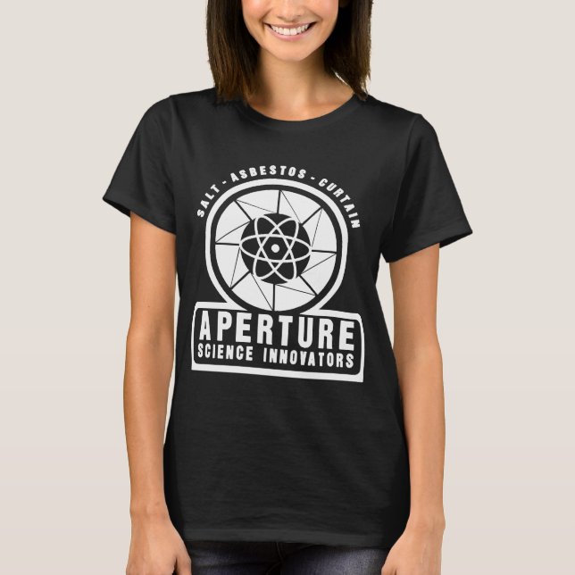 PORTAL APERTURE SCIENCE INNOVATORS SCIENCE chemist T-Shirt (Front)