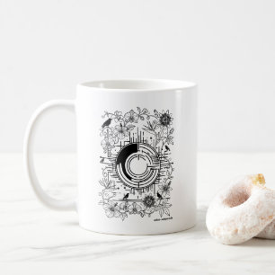 Portal of Ravens and Exotic Blooms Coffee Mug