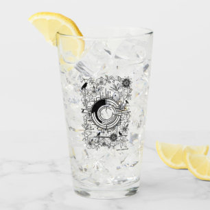 Portal of Ravens and Exotic Blooms Glass