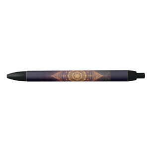 Portal of the Infinite Light – A Sacred Mandala Black Ink Pen