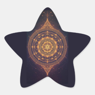 Portal of the Infinite Light – A Sacred Mandala Star Sticker
