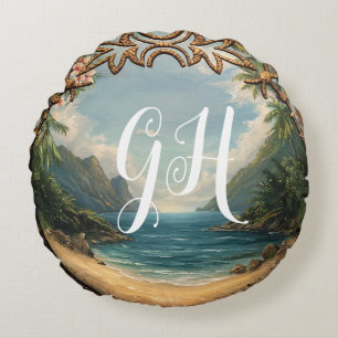 Portal To The Tropics Round Cushion