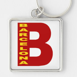 Porte-clé carré Premium BARCELONA Key Ring