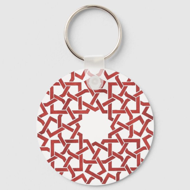 Porte-clé Mosaïque marocaine rouge MAMLUK Key Ring (Front)