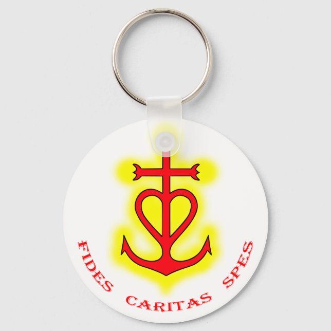 Porte-clef Croix camarguaise (Fides Caritas Spes) Key Ring (Front)
