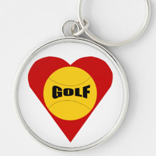 Porte-clés rond Premium AMOUR GOLF Key Ring