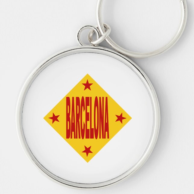 Porte-clés rond Premium BARCELONA Key Ring (Front)