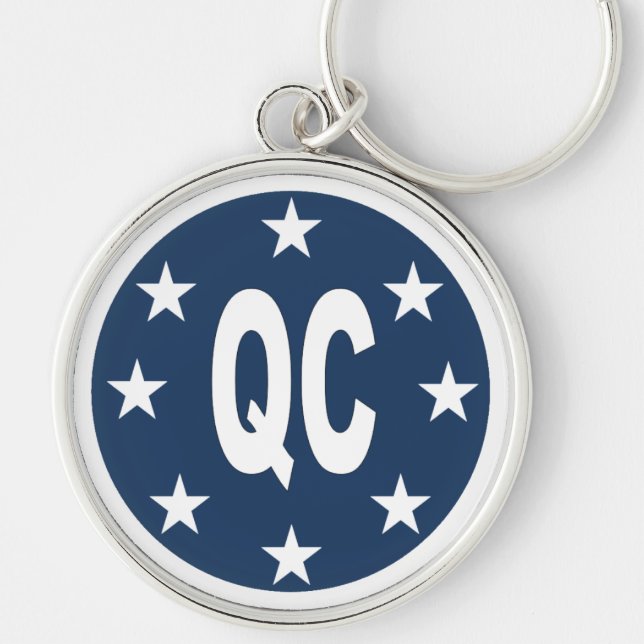 Porte-clés rond Premium  DESIGN  QUEBEC Key Ring (Front)