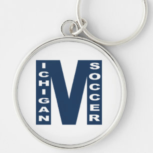 Porte clés rond Premium MICHIGAN SOCCER Key Ring