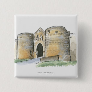 Porte des Tours, France 15 Cm Square Badge