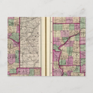 Porter County and Lake County Postcard