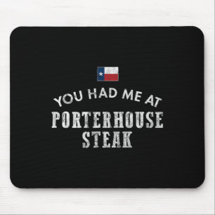 Porterhouse Steak Rare Medium Dinner Texas Beef Gr Mouse Pad