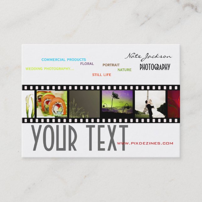Portfolio business cards photos template (Front)