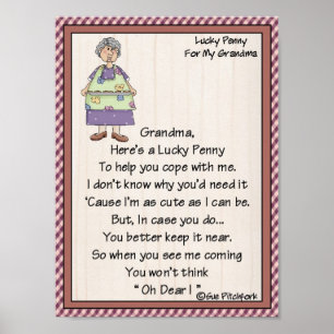Portfolio-Grandma-Lucky Penny-Glue Penny On Poster