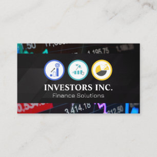 Portfolio Icons   Financial Markets Business Card