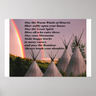 Portfolio or Small Cherokee Blessing Prayer Poster