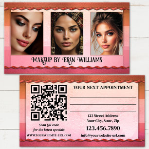 Portfolio Photo Beauty and Makeup  Appointment Card