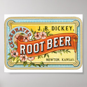 Portfolio Print with Vintage Root Beer Design