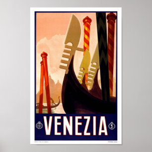 Portfolio-Vintage Venezia, Italy, Advertisment Poster