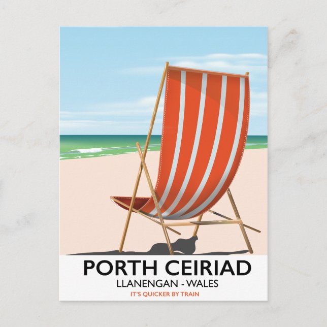 Porth Ceiriad Wales Beach Postcard (Front)