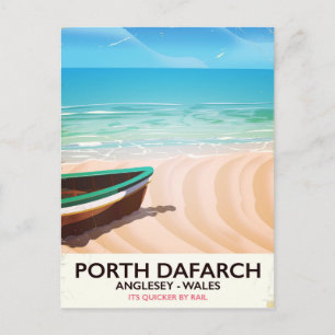 Porth Dafarch, Anglesey Welsh beach poster Postcard