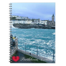Porthleven Clocktower + Waiting For Fish Sculpture