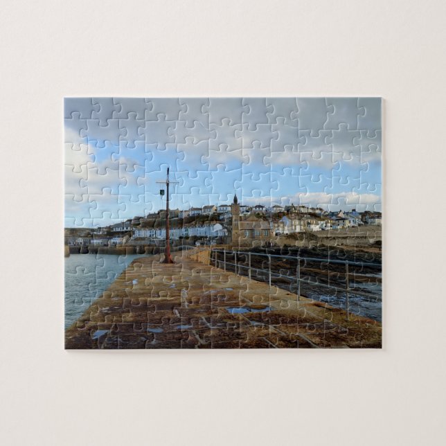Porthleven Cornwall England in Winter Jigsaw Puzzle (Horizontal)